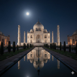 Taj Mahal at night