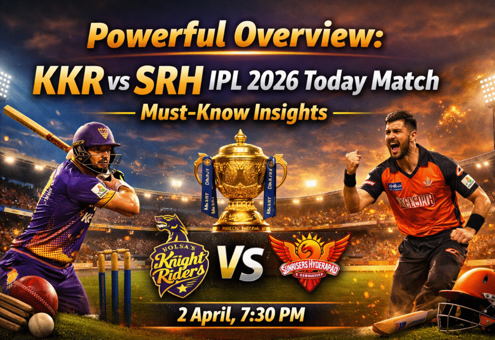 KKR vs SRH IPL 2026 clash