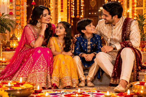 diwali outfit ideas women men kids 2026